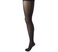 Hanes Damen Strumpfhose Compression Control Top Sheer Toe Nadelstreifen Schwarz M