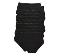 Hanes Damen-Slip Baumwolle Vorteilspack 10er-Pack Sortiert (Farben variieren) Schwarz 34