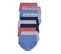 Hanes Damen-Slips aus Mikrofaser, feuchtigkeitsableitende, elastische Unterw sche, 10er-Pack (Farben k nnen variieren), Slips in verschiedenen Fa
