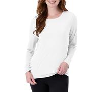 Hanes Damen Sport Cool Dri Langarm-T-Shirt mit Rundhalsausschnitt, feuchtigkeitsableitendes Performance-T-Shirt, Weiß - 1 Packung, Groß