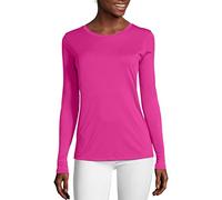 Hanes Damen Cool Dri Long Sleeve Performance T-Shirt, Moisture-Wicking Tee, 40+ UPF Protection, 1 Or 4 Pack Hemd, Fresh Berry, 3X-Groß