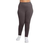 Hanes Damen Stretch Legging Hose, Dunkelgrau meliert, 1X