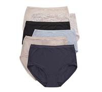 Hanes Damen Comfort Flex Fit Mikrofaser (6 Stück) Slip, Gemischt, S (6er Pack)