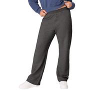 Hanes Damen Sweatpants mit offenem Bein, EcoSmart Fleece-Sweatpants, Regular & Petite, Slate Heather, Small, Schiefer-Heather, S
