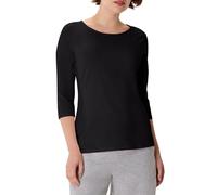 Hanes Damen T-Shirt mit Raglanärmeln aus Stretch-Baumwolle Hemd, Schwarz, Groß