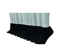 Hanes Damen Weiche, feuchtigkeitsableitende, erhältlich in 10er-und 14er-Packungen Socken, Schwarz, 10 Stück, 37-42 EU Pack