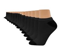 Hanes Damen Weiche, Feuchtigkeitsableitende, Erhältlich in 10er-und 14er-Packungen Socken, Schwarz, 14 Stück, 40.5-46 EU Pack