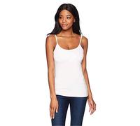 Hanes Damen Stretch-Baumwoll-Unterhemd mit integriertem Büstenheber Trgershirt/Cami Shirt, Weiß, 1 Packung, X-Groß