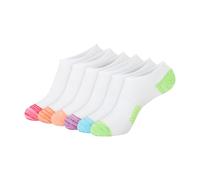 Hanes Damensocken No Show & Super No Show, leicht, atmungsaktiv, 6er-Pack Weiß/Mehrfarbig 37-42 EU
