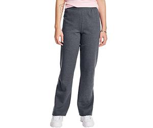 Hanes EcoSmart Damen-Sweathose aus Fleece, zierlich, mit offenem Boden, zierlich, 71 cm, Slate Heather - Petite, X-Groß