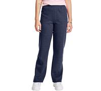 Hanes EcoSmart Damen-Sweathose, Fleece, zierlich, offene Unterseite, Normale und zierliche Größen, Marineblau, meliert, M
