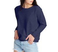 Hanes EcoSmart Damen-Sweatshirt mit Rundhalsausschnitt, Navy Heather, L