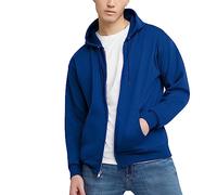 Hanes EcoSmart Herren-Kapuzenpullover, Fleece, mit Reißverschluss, Deep Royal, Small