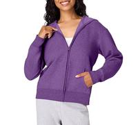 Hanes Damen, EcoSmart Fleece Full Hoodie, Zip-up Hooded Sweatshirt for Women Kapuzenpullover, Violet Splendor Heather, XL
