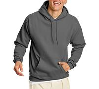 Hanes EcoSmart Herren-Kapuzenpullover, mittelschweres Fleece, Pullover mit Kapuze für Herren, Rauchgrau, XX-Large