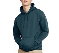 Hanes EcoSmart Hoodie, Midweight Fleece, Pullover Hooded Sweatshirt for Men, Metallic Teal, 2X Large