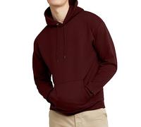 Hanes EcoSmart Hoodie, Midweight Fleece, Pullover Hooded Sweatshirt for Men, Mulled Berry, Medium