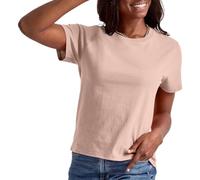 Hanes Essentials, Cotton Crewneck Tee, Classic Fit T-Shirt for Women, Pale Blush Pink