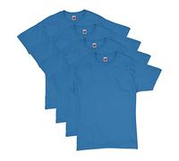 Hanes Essentials Herren-T-Shirt, kurzärmelig, Rundhalsausschnitt, Baumwolle, 4er- oder 6er-Pack, Jeansblau, 4er-Pack, Mittel