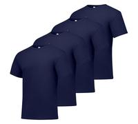 Hanes Essentials Herren-T-Shirt, kurzärmelig, Vorteilspack, 4 Stück, Navy, Groß