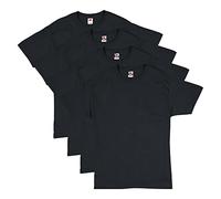 Hanes Essentials Herren-T-Shirt, kurzärmelig, Vorteilspack, 4 Stück, schwarz, Groß