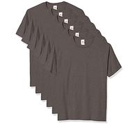 Hanes Essentials Herren-T-Shirt, kurzärmelig, Vorteilspack, 6er-Pack, Rauchgrau, Groß