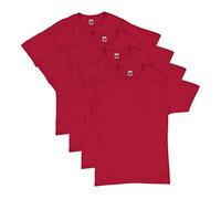 Hanes Essentials Herren T-Shirt Pack Herren Kurzarm Tees Rundhals Baumwolle T-Shirts für Männer Value Pack, Dunkelrot, 4 Stück, L