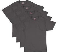 Hanes Herren Essentials Kurzarm-T-Shirt Vorteilspack, Rauchgrau, 4 Stück, 3X-Groß