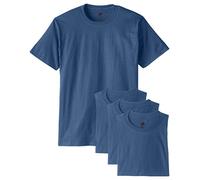 Hanes Essentials Herren-T-Shirt-Set, Rundhalsausschnitt, Baumwoll-T-Shirts für Herren, 4er- oder 6er-Pack erhältlich, Jeansblau, 4er-Pack, XX-Large