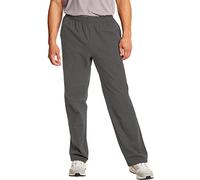 Hanes Essentials Sweatpants Herren Baumwolle Jersey Hose mit Taschen 33", Dunkelgrau meliert, XXL