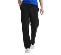 Hanes Essentials Sweatpants, Herren-Hose aus Baumwolljersey mit Taschen, 83,8 cm, Schwarz, Groß