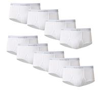 Hanes Herren Baumwoll, Feuchtigkeitsableitend, Erhältlich Schwarz, Multipacks Slip, 9er-Pack, Weiß, X-Large