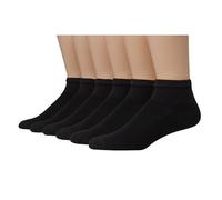 Hanes FreshIQ Herrensocken, gepolstert, Geruchskontrolle, 6er-Pack, Schwarz, Schuhgröße: 39-47