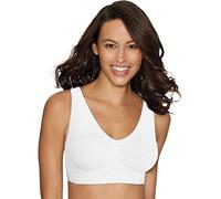 Hanes Get Cozy Damen Pullover ComfortFlex Fit Wirefree BH MHG196, Weiß, X-Large