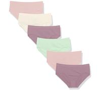 Hanes Girls' Big Hipster Underwear Pack, Seamless Comfort Tween Panties, Fashion Assorted, 6-Pack, Ivory, Mint, Pink, Plum