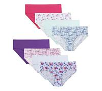 Hanes Girls' Little Ultimate Pure Comfort Brief Underwear Pack, Organic Cotton Panties, 8-Pack, Pink Blue Solids & Patterns