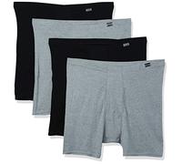 Hanes Herren 7460p4b Boxer-Briefs, 4er-Pack Schwarz/Grau/Rot, XXL EU