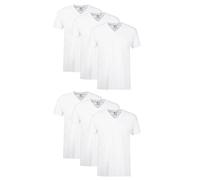 Hanes Herren 777vp6 V-Ausschnitt-T-Shirts (6 Stück) Gr. Medium, weiß
