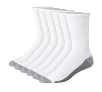 Hanes Herren B&t Comforttop White Crew Freizeitsocken, weiß, Shoe Size: 12-14 (6er Pack)