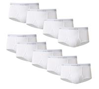 Hanes Herren Baumwoll, Feuchtigkeitsableitend, Erhältlich Schwarz, Multipacks Slip, 9er-Pack, Weiß, X-Large