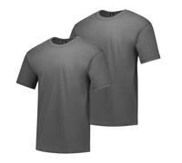 Hanes Herren Beefy, Heavyweight Cotton Tee, 1 Or 2 Pack, Big & Tall T-Shirt, Charcoal Heather - 2er-Pack, L
