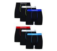 Hanes Herren Boxershorts Baumwolle Stretch Feuchtigkeitsableitende Unterwäsche Multipack Retroshorts, Schwarz, Medium