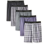 Hanes Herren Boxershorts, Bedruckt, gewebt, ausgesetzter Bund, 5er-Pack (Sortiert) - Mehrfarbig - Medium