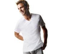 Hanes Herren ComfortSoft Tagless V-Ausschnitt T-Shirt (6er Pack) Wei 2XL US