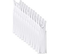 Hanes Herren ComfortSoft Tank, feuchtigkeitsableitend, ohne Etikett, Multipacks Unterhemd, Weiß, 12er-Pack, Mittel