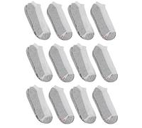 Hanes Herren Double No Show Socken, 12 Paar, Erhältlich In Big & Tallfreshiq™ / Meias Invisíveis Freshiq™, Pacote Com 12. ✚ Stück Casual-socks, Weiß, 10-13 EU