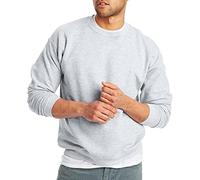 Hanes Herren EcoSmart Fleece, Cotton-Blend Pullover, Crewneck for Men, 1 Or 2 Pack Available Sweatshirt, Asche, XXXL