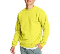 Hanes Herren EcoSmart Fleece Baumwollmischung Pullover Crewneck 1er oder 2er Pack wählbar Sweatshirt, Sicherheitsgrün-1 Packung, 3X-Groß
