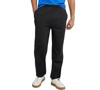 Hanes Herren EcoSmart Fleece-Sweathose, Offene Unterseite, 77,5 cm Hose, schwarz, Mittel