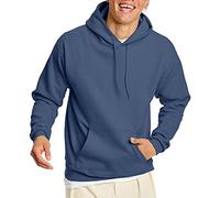 Hanes Herren EcoSmart Hoodie, Midweight Fleece, Pullover Hooded Sweatshirt for Men Kapuzenpullover, Denim Blau, Small